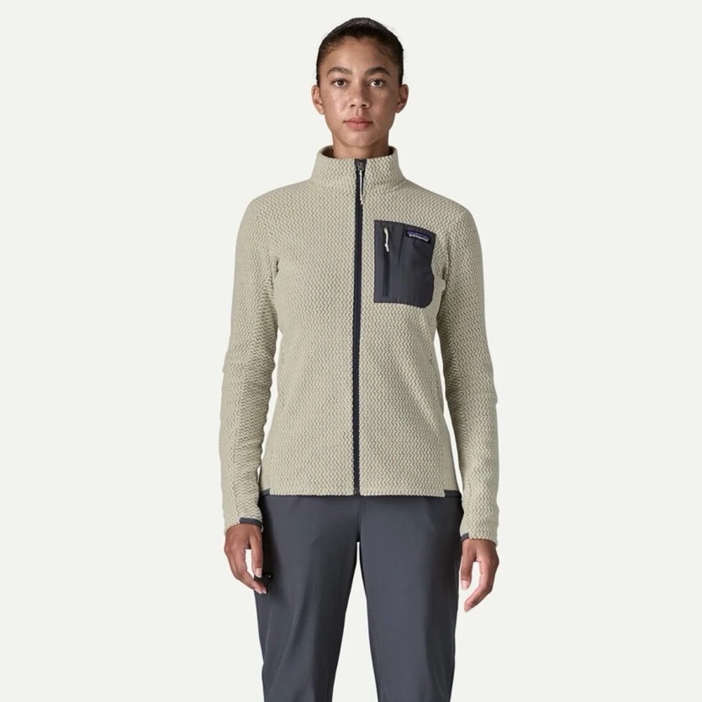 Patagonia Womens R1 Air Full-Zip Hoody - Wool White size L